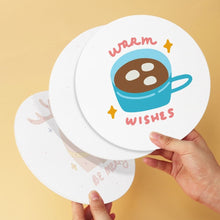 Load image into Gallery viewer, Mini Paint by Numbers Set - Discs Ø20cm (6 pieces) - Cosy Winter Mode