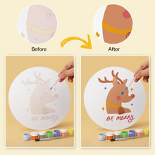 Load image into Gallery viewer, Mini Paint by Numbers Set - Discs Ø20cm (6 pieces) - Cosy Winter Mode