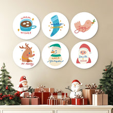 Load image into Gallery viewer, Mini Paint by Numbers Set - Discs Ø20cm (6 pieces) - Cosy Winter Mode