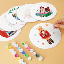 Load image into Gallery viewer, Mini Paint by Numbers Set - Discs Ø20cm (6 pieces) - Christmas Charm