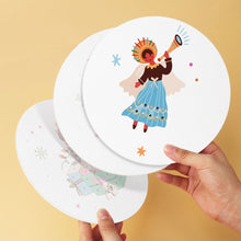 Load image into Gallery viewer, Mini Paint by Numbers Set - Discs Ø20cm (6 pieces) - Christmas Charm