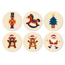 Load image into Gallery viewer, Mini Paint by Numbers Set - Discs Ø20cm (6 pieces) - Vintage Christmas Toy Figured'Art