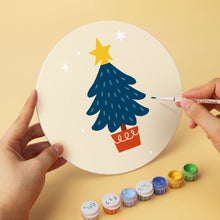 Load image into Gallery viewer, Mini Paint by Numbers Set - Discs Ø20cm (6 pieces) - Vintage Christmas Toy