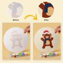 Load image into Gallery viewer, Mini Paint by Numbers Set - Discs Ø20cm (6 pieces) - Vintage Christmas Toy