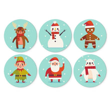Load image into Gallery viewer, Mini Paint by Numbers Set - Discs Ø20cm (6 pieces) - Turquoise Holiday Set 2 Figured'Art