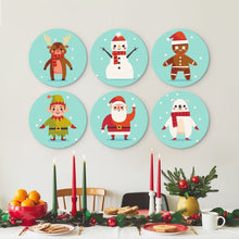 Load image into Gallery viewer, Mini Paint by Numbers Set - Discs Ø20cm (6 pieces) - Turquoise Holiday Set 2