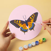Load image into Gallery viewer, Mini Paint by Numbers Set - Discs Ø20cm (6 pieces) - Butterflies