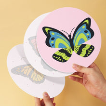 Load image into Gallery viewer, Mini Paint by Numbers Set - Discs Ø20cm (6 pieces) - Butterflies