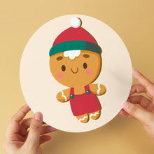 Load image into Gallery viewer, Mini Paint by Numbers Set - Discs Ø20cm (6 pieces) - Gingerbread Friends 2