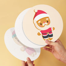 Load image into Gallery viewer, Mini Paint by Numbers Set - Discs Ø20cm (6 pieces) - Gingerbread Friends 2