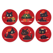 Load image into Gallery viewer, Mini Paint by Numbers Set - Discs Ø20cm (6 pieces) - Mistletoe and Paws Figured'Art