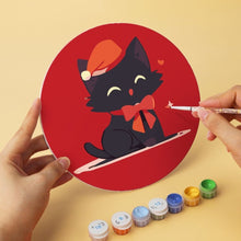 Load image into Gallery viewer, Mini Paint by Numbers Set - Discs Ø20cm (6 pieces) - Mistletoe and Paws