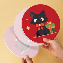Load image into Gallery viewer, Mini Paint by Numbers Set - Discs Ø20cm (6 pieces) - Mistletoe and Paws