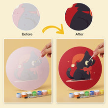 Load image into Gallery viewer, Mini Paint by Numbers Set - Discs Ø20cm (6 pieces) - Mistletoe and Paws