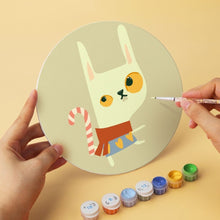 Load image into Gallery viewer, Mini Paint by Numbers Set - Discs Ø20cm (6 pieces) - Woodland Winter