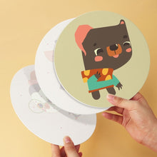 Load image into Gallery viewer, Mini Paint by Numbers Set - Discs Ø20cm (6 pieces) - Woodland Winter