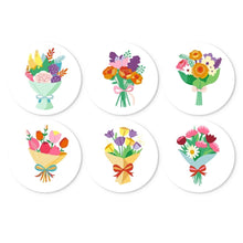 Load image into Gallery viewer, Mini Paint by Numbers Set - Discs Ø20cm (6 pieces) - Blooming Whispers Figured'Art