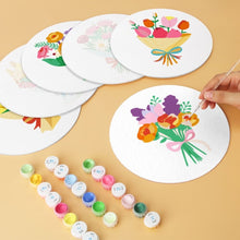 Load image into Gallery viewer, Mini Paint by Numbers Set - Discs Ø20cm (6 pieces) - Blooming Whispers