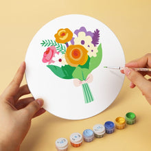 Load image into Gallery viewer, Mini Paint by Numbers Set - Discs Ø20cm (6 pieces) - Blooming Whispers