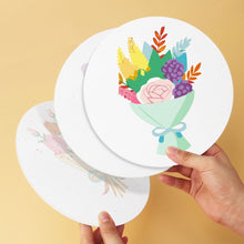 Load image into Gallery viewer, Mini Paint by Numbers Set - Discs Ø20cm (6 pieces) - Blooming Whispers