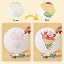Load image into Gallery viewer, Mini Paint by Numbers Set - Discs Ø20cm (6 pieces) - Blooming Whispers