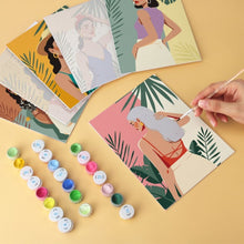 Load image into Gallery viewer, Mini Paint by Numbers Set 15x20cm (6 pieces) - Tropical Muse