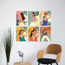 Load image into Gallery viewer, Mini Paint by Numbers Set 15x20cm (6 pieces) - Tropical Muse