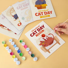 Load image into Gallery viewer, Mini Paint by Numbers Set 15x20cm (6 pieces) - Cat Day