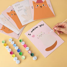 Load image into Gallery viewer, Mini Paint by Numbers Set 15x20cm (6 pieces) - Purrfect Day