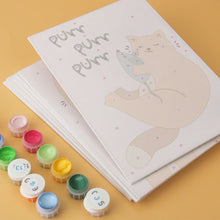 Load image into Gallery viewer, Mini Paint by Numbers Set 15x20cm (6 pieces) - Purrfect Day