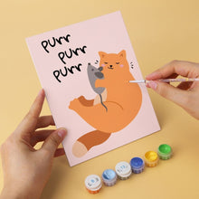 Load image into Gallery viewer, Mini Paint by Numbers Set 15x20cm (6 pieces) - Purrfect Day