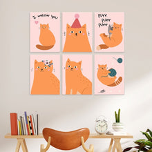 Load image into Gallery viewer, Mini Paint by Numbers Set 15x20cm (6 pieces) - Purrfect Day