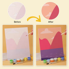 Load image into Gallery viewer, Mini Paint by Numbers Set 15x20cm (6 pieces) - Sunset Peaks