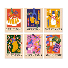 Load image into Gallery viewer, Mini Paint by Numbers Set 15x20cm (6 pieces) - Holly Jolly Collection Figured'Art