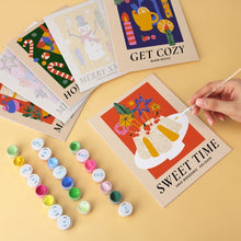 Load image into Gallery viewer, Mini Paint by Numbers Set 15x20cm (6 pieces) - Holly Jolly Collection