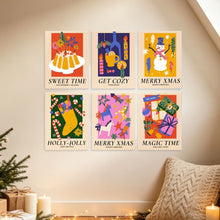 Load image into Gallery viewer, Mini Paint by Numbers Set 15x20cm (6 pieces) - Holly Jolly Collection