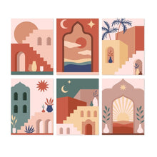 Load image into Gallery viewer, Mini Paint by Numbers Set 15x20cm (6 pieces) - Desert Doorways Figured'Art