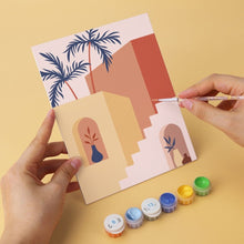 Load image into Gallery viewer, Mini Paint by Numbers Set 15x20cm (6 pieces) - Desert Doorways