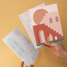 Load image into Gallery viewer, Mini Paint by Numbers Set 15x20cm (6 pieces) - Desert Doorways