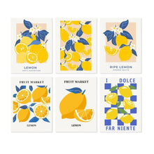 Load image into Gallery viewer, Mini Paint by Numbers Set 15x20cm (6 pieces) - Citrus and Sun Figured'Art