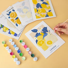 Load image into Gallery viewer, Mini Paint by Numbers Set 15x20cm (6 pieces) - Citrus and Sun