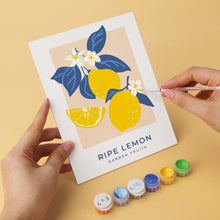 Load image into Gallery viewer, Mini Paint by Numbers Set 15x20cm (6 pieces) - Citrus and Sun