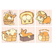 Load image into Gallery viewer, Mini Paint by Numbers Set 20x20cm (6 pieces) - Corgi Life Figured'Art