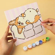 Load image into Gallery viewer, Mini Paint by Numbers Set 20x20cm (6 pieces) - Corgi Life
