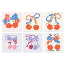 Load image into Gallery viewer, Mini Paint by Numbers Set 20x20cm (6 pieces) - Cherries and Bows Figured'Art