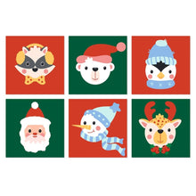Load image into Gallery viewer, Mini Paint by Numbers Set 20x20cm (6 pieces) - Christmas Portraits Figured'Art