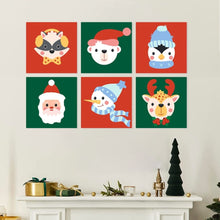 Load image into Gallery viewer, Mini Paint by Numbers Set 20x20cm (6 pieces) - Christmas Portraits