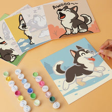 Load image into Gallery viewer, Mini Paint by Numbers Set 20x20cm (6 pieces) - Husky Spirit