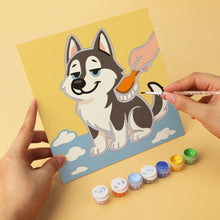 Load image into Gallery viewer, Mini Paint by Numbers Set 20x20cm (6 pieces) - Husky Spirit