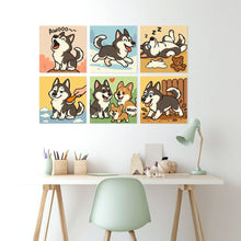 Load image into Gallery viewer, Mini Paint by Numbers Set 20x20cm (6 pieces) - Husky Spirit